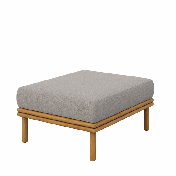 Wren Outdoor Patio Teak Wood Ottoman
