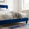 Yasmine Channel Tufted Performance Velvet Full Platform Bed-MOD-7004 in Navy