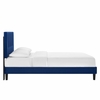 Yasmine Channel Tufted Performance Velvet Queen Platform Bed-MOD-6976 in Navy