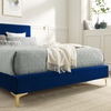 Yasmine Channel Tufted Performance Velvet Queen Platform Bed-MOD-6980 in Navy