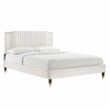 Zahra Channel Tufted Performance Velvet King Platform Bed-MOD-7010
