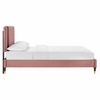Zahra Channel Tufted Performance Velvet King Platform Bed-MOD-7010