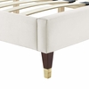 Zahra Channel Tufted Performance Velvet King Platform Bed-MOD-7010