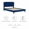 Zahra Channel Tufted Performance Velvet King Platform Bed-MOD-7014 in Navy
