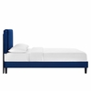 Zahra Channel Tufted Performance Velvet King Platform Bed-MOD-7014 in Navy