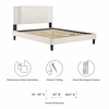 Zahra Channel Tufted Performance Velvet Twin Platform Bed-MOD-6990 in White
