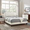 Zahra Channel Tufted Performance Velvet Twin Platform Bed-MOD-6990 in White
