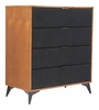 Zarif Chest in Black & Walnut