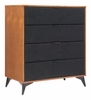 Zarif Chest in Black & Walnut