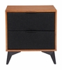 Zarif Nightstand in Black & Walnut