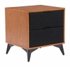 Zarif Nightstand in Black & Walnut