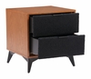 Zarif Nightstand in Black & Walnut