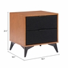 Zarif Nightstand in Black & Walnut