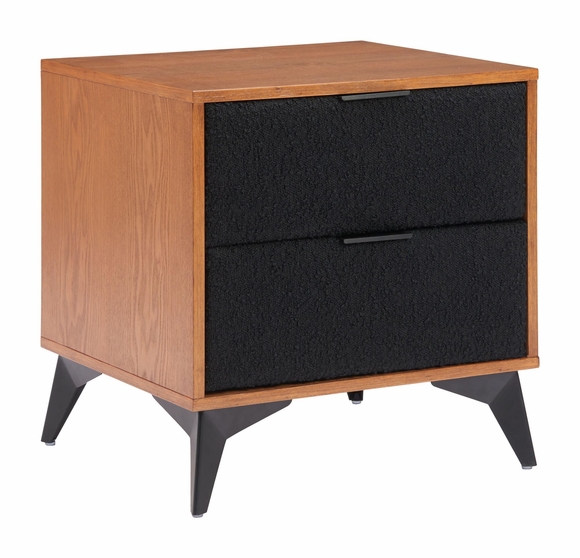 Zarif Nightstand in Black & Walnut