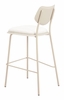 Zeal Barstool Set of 4 in Light Gray & Beige