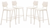 Zeal Barstool Set of 4 in Light Gray & Beige