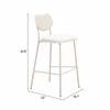 Zeal Barstool Set of 4 in Light Gray & Beige