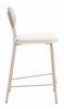Zeal Counter Stool Set of 4 in Light Gray & Beige