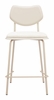 Zeal Counter Stool Set of 4 in Light Gray & Beige