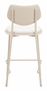 Zeal Counter Stool Set of 4 in Light Gray & Beige