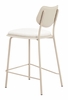 Zeal Counter Stool Set of 4 in Light Gray & Beige