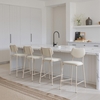 Zeal Counter Stool Set of 4 in Light Gray & Beige