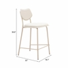 Zeal Counter Stool Set of 4 in Light Gray & Beige