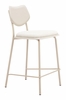 Zeal Counter Stool Set of 4 in Light Gray & Beige
