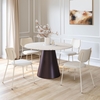 Zeal Dining Chair Set of 4 in Light Gray & Beige