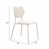 Zeal Dining Chair Set of 4 in Light Gray & Beige