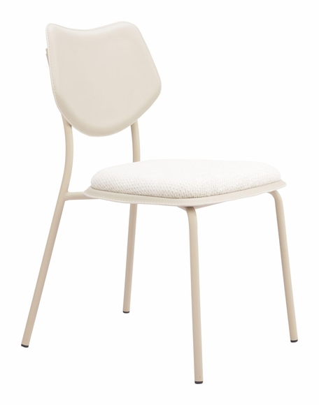 Zeal Dining Chair Set of 4 in Light Gray & Beige