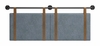Zeva Floating Queen Headboard in Gray