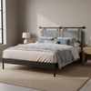 Zeva Floating Queen Headboard in Gray