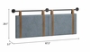 Zeva Floating Queen Headboard in Gray