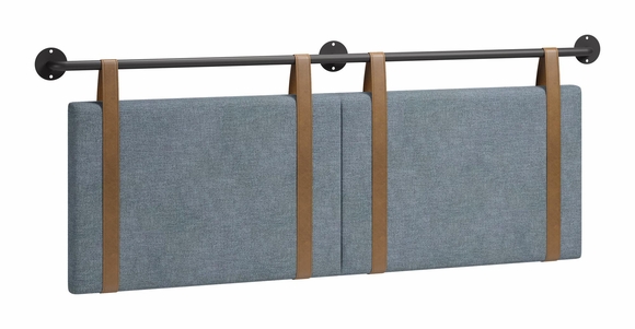 Zeva Floating Queen Headboard in Gray