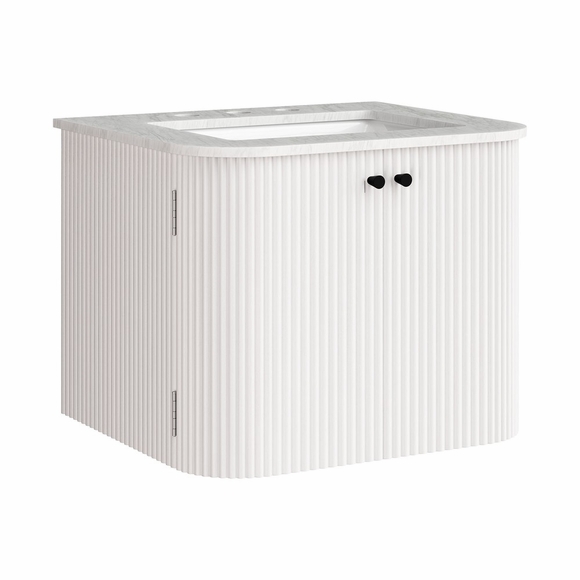 Zia 24" Wall-Mount Bathroom Vanity with Marble Sink