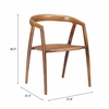 Ziran Dining Chair Set of 2 in Walnut