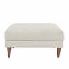 Zoya Down Filled Overstuffed Ottoman in Ivory Fabric