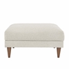 Zoya Down Filled Overstuffed Ottoman in Ivory Fabric