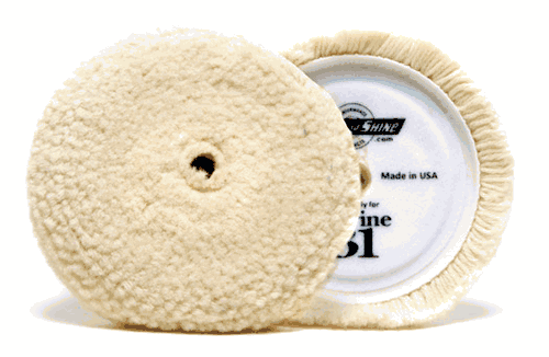 6.5 inch Marine 31 4 Ply 100% Twisted Wool Compounding Pad - BULK