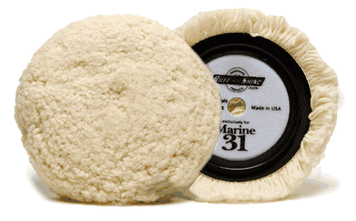 7.5 inch Marine 31 100% Twisted Wool Cutting Pad - BULK