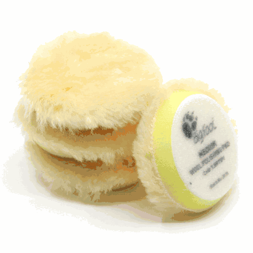 RUPES 2.5 Inch Medium Wool Pad - 4 Pack