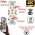 AC Powered Wall Outlet Ivory Round Wi-Fi HD Security Camera