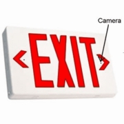 Battery Powered Exit Sign Security Camera Battery Powered Exit Sign Security Camera