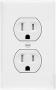 Battery Powered Power Outlet White Round Special Surveillance Camera