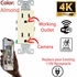 AC Powered Wall Outlet Almond Round Wi-Fi HD Security Camera