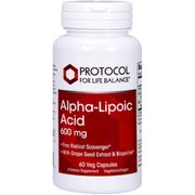 Protocol for Life Balance Alpha-Lipoic Acid 600 mg 60 vcaps