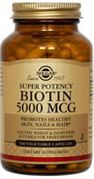 Biotin 5000 mcg Vegetable Capsules 100