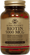 Biotin 5000 mcg Vegetable Capsules 50