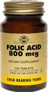 Folic Acid 800 Mcg Tabs-100